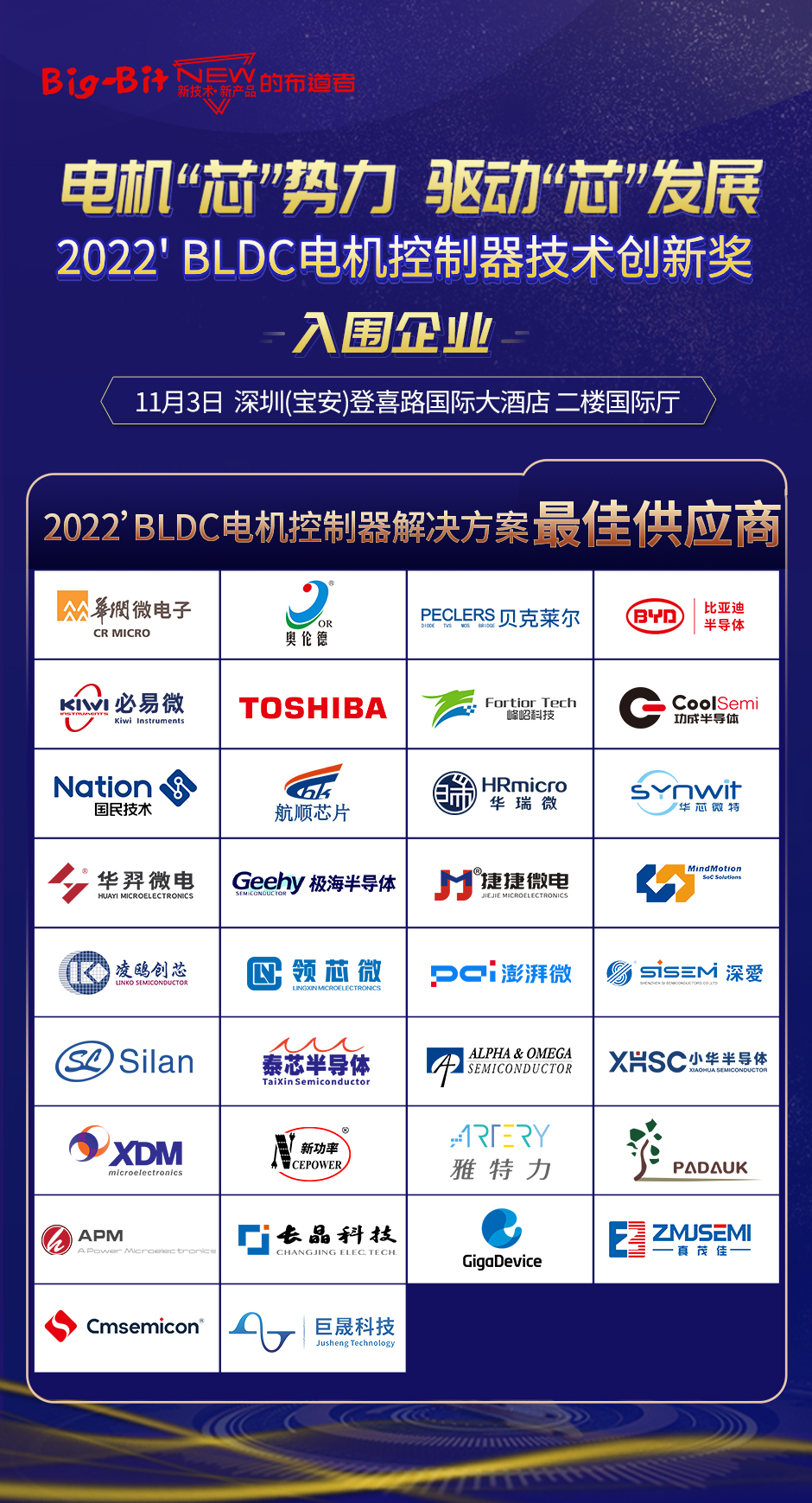 2022&rsquo;電機(jī)控制器評選活動入圍企業(yè)名單揭曉！